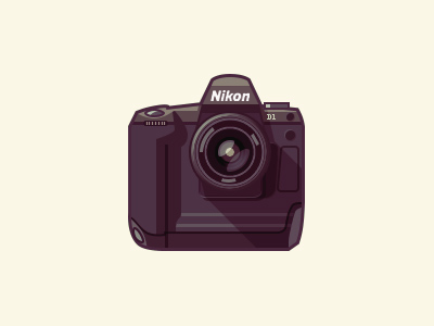 Camera - infographic element camera d1 flat illustration infographic long nikon shadow