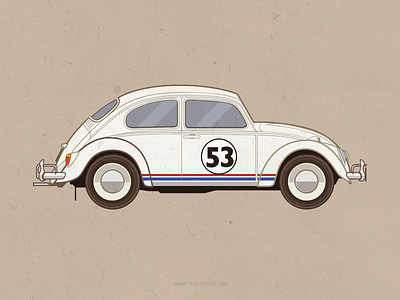 Herbie - infographic element car herbie infographics movie volkswagen