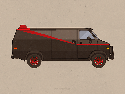 A-Team van - infographic element a team element infographic movie van