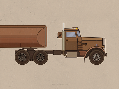 Duel truck - infographic element camion car duel illustration infographic movie semi truck vehicle