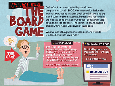 OnlineClock - The board game - infographics