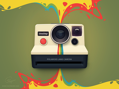 Camera camera colors onestep polaroid retro