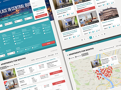 Apartments of Budapest website - Search results page