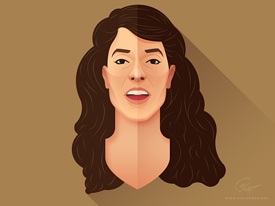 Anna Akbari - infographic element caricature character face flat founder gradient hair head portrait skin woman