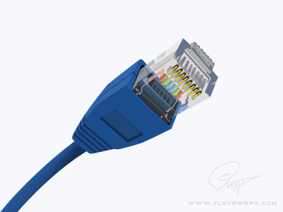 Ethernet plug - infographic element