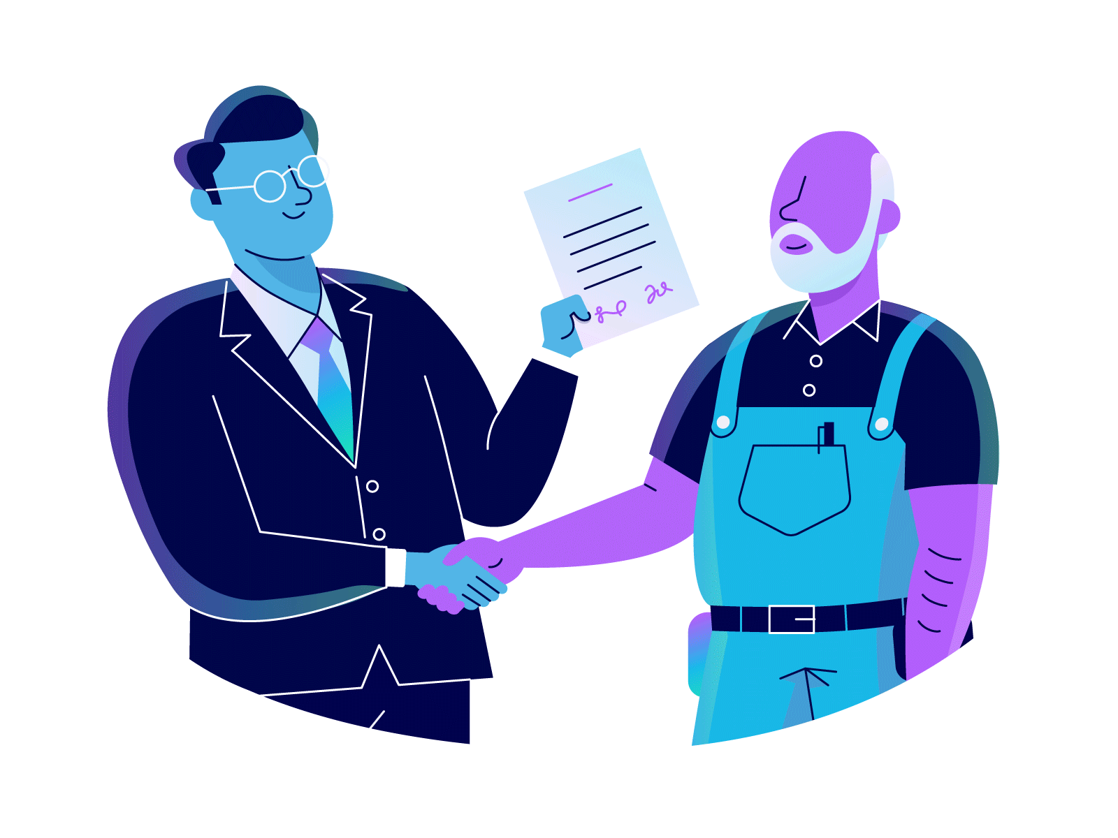 Hold harmless agreements - blog post illustrations accident character contract design illustration infographic vector