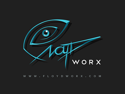 FloydWorx logo revised designer eye logo redesign