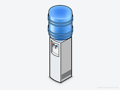Isometric office water dispenser