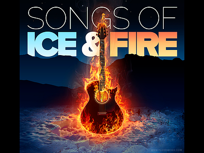 Unused header of an infographic flame flaming guitar header ice infographic snow song