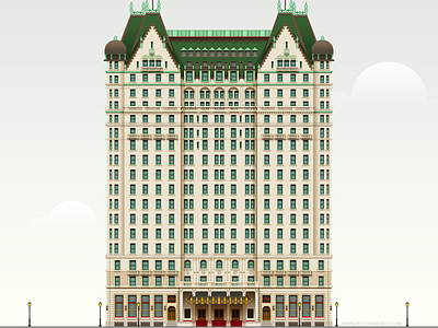 The Plaza Hotel, New York - infographic element #1 hotel illustration infographic photoshop plaza