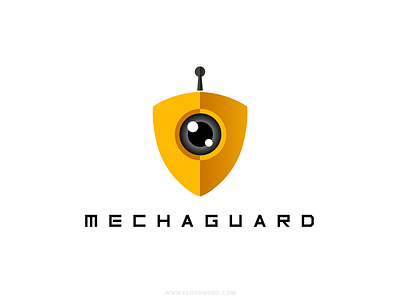 Logo for a startup armour eye logo robot sentinel shield
