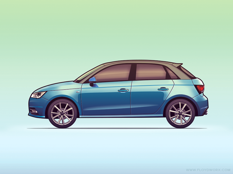 Audi A1 - infographic element infographics gradient illustration car audi
