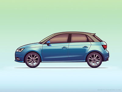 Audi A1 - infographic element audi car gradient illustration infographics