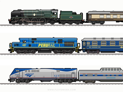 Trains V2 - infographic elements illustration railway train