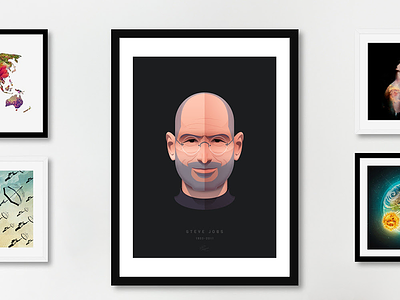 Steve Jobs print for sale on Curioos art canvas character curioos decor face jobs portrait poster print steve wall