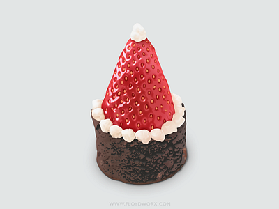 Santa Hat Brownies