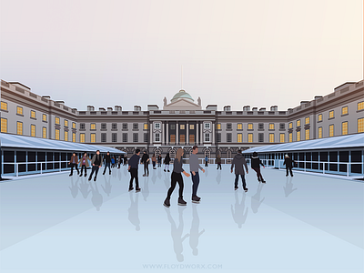 London ice rink - infographic element ice illustration infographics skate vector