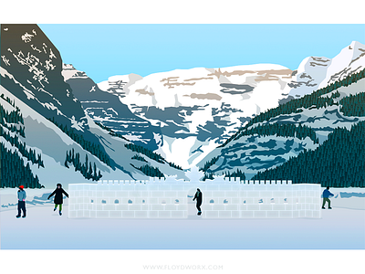 Alberta ice rink - infographic element ice illustration infographics mountain skate vector winter