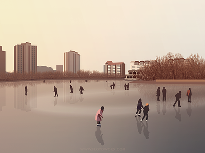 Beijing ice rink - infographic element