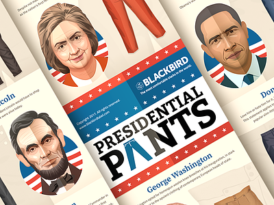 Presidential infographic character hillary illustration lincoln obama portrait president trump us usa vector washington