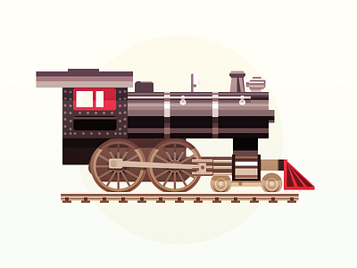 Vintage model train - infographic element