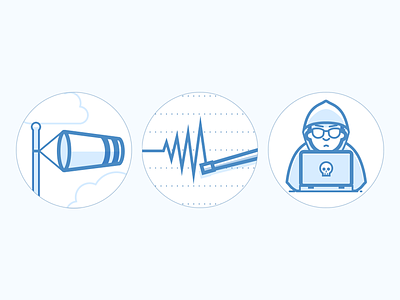 Icons - infographic element earthquake hacker icon outline pole seismic storm vector wind