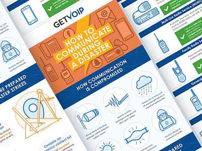 Communication in disaster infographic cloud flat icon illustration infographics lineart outline phone signal vector