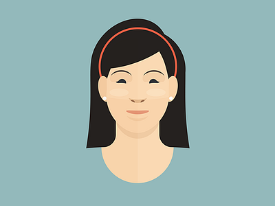 Asian female character head