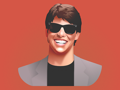 Risky Business - infographic element character design face film head illustration male man movie portrait vector