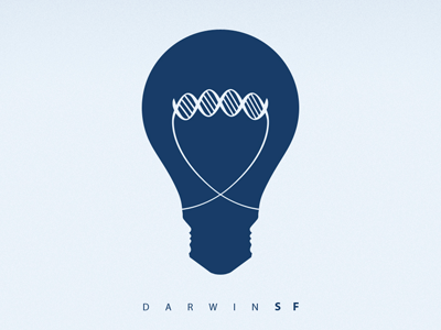 DarwinSF logo communication darwin evolution genes idea interpersonal logo marketing memetics science vector