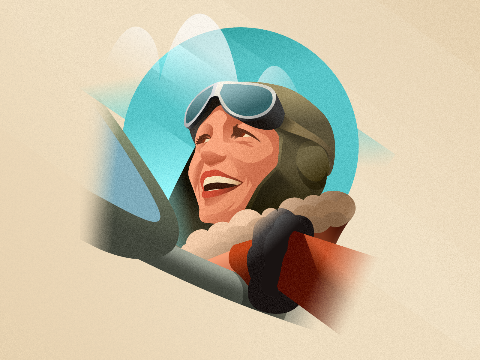 Dribbble - 605-amelia-earhart-floydworx.png by Csaba Gyulai.