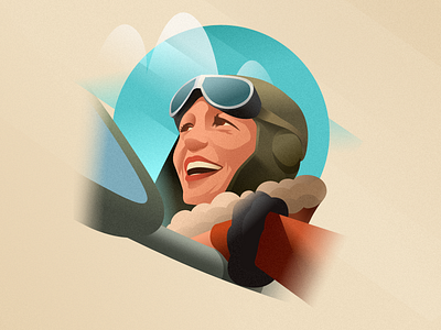 Amelia Earhart - infographic element