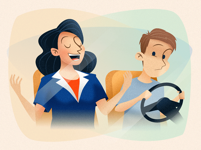 Common types of passengers - infographic elements affinity vehicle head gradient person people car cartoon portrait design vector character illustration