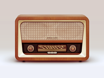 Radio v2 layer fx old radio retro shape vector