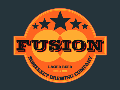 Beer label logo beer fusion label