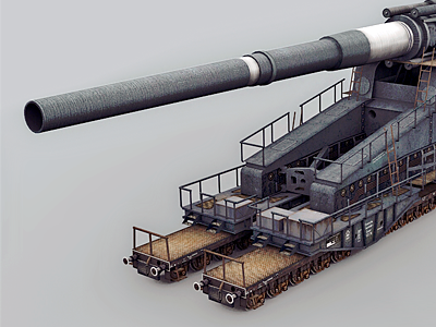 Dora railway artillery 3d artillery dora gun rail railway texture train war weapon