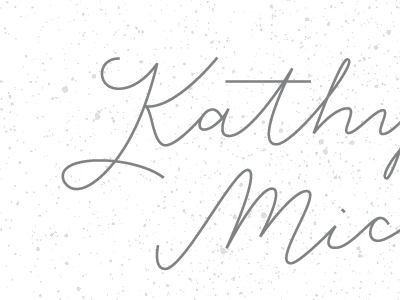 Kathy + Michael handdrawntype lettering snow