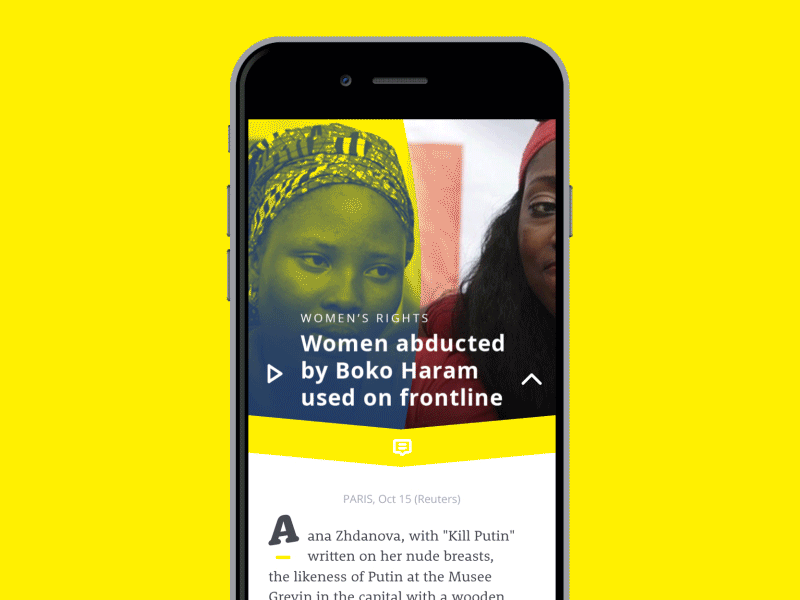 News Picker - News app app article audio gobelins mobile application news reuters timeline yellow