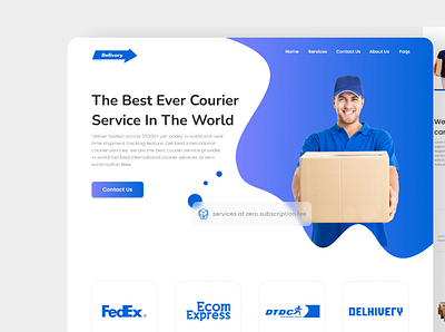 Delivery- web landing page 3d animation branding graphic design logo motion graphics ui