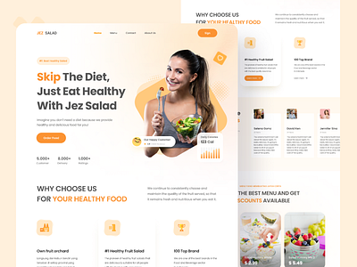 Jez salad - web landing page branding design graphic design illustration ui vector