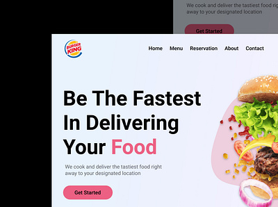 Burger king - web landing page 3d animation app branding design graphic design illustration logo motion graphics typography ui ux vector