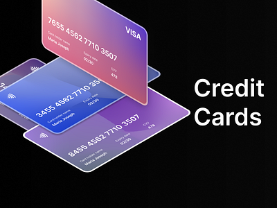 DailyUI-Credit Cards app design typography ui ux