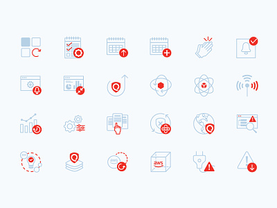 Icon set for IT security