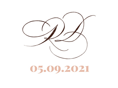 Calligraphic digital monogram