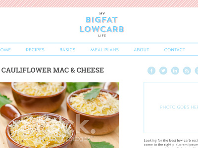 Website Mockup blog design food blog design web mockup website design