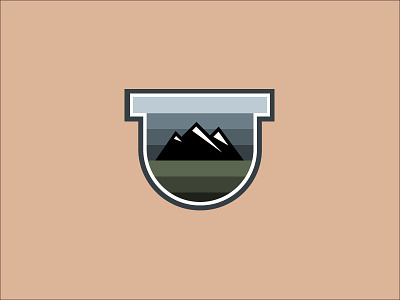 Mountain Adventures Badge Icon Design badge design icon logo vector