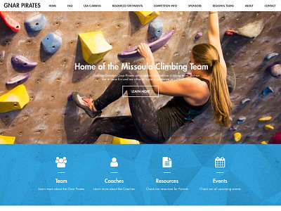 Web Design for Gnar Pirates climbing website design grid modern web design
