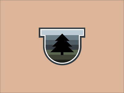 Tree Badge Icon design logo