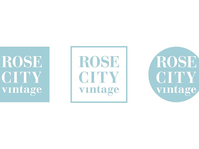 Rose City Vintage - Logo Variations branding identity design logo design logos thrift store logo vintage store logo