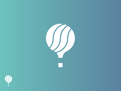 Hot Air Balloon Idea blue brand brand identity brand identity design branding design gradient green hot air balloon hot air balloons icon identity lightbulb logo logo design logo mark logo mark design logodesign logotype wavy